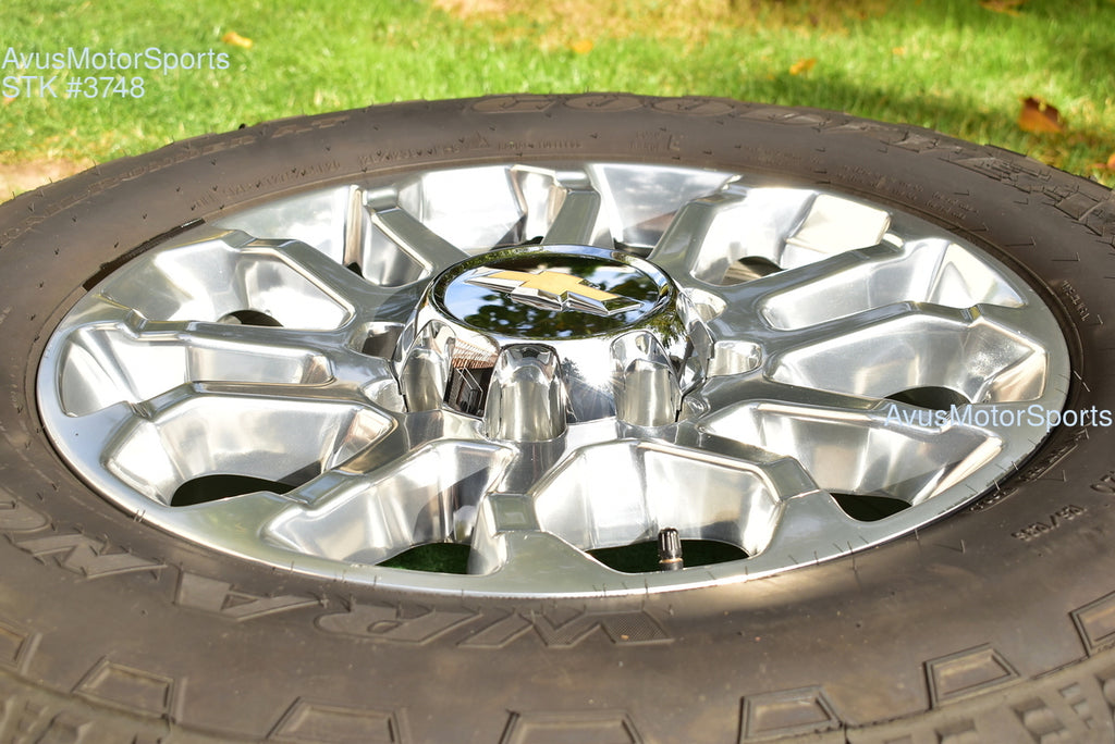 20" Chevy Silverado 2500 3500 LTZ Polished OEM WHEELS TIRES GMC Sierra