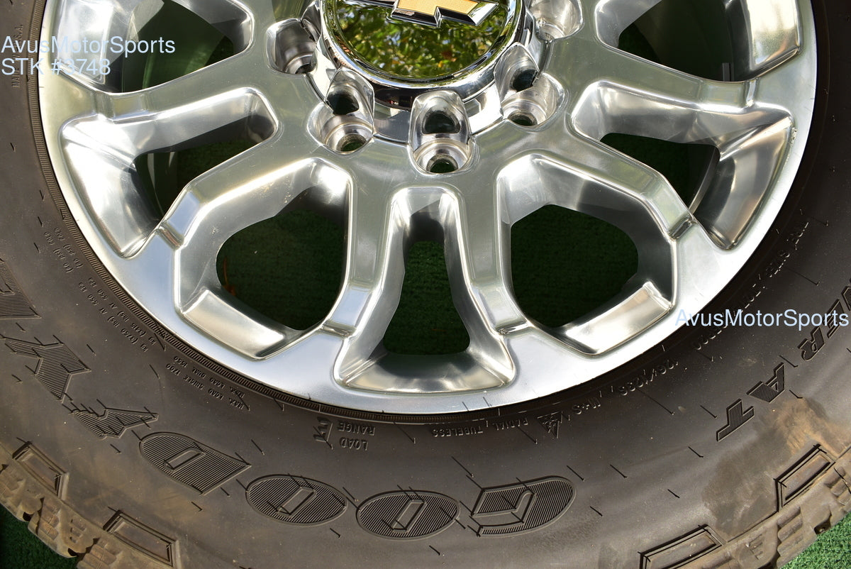 20" Chevy Silverado 2500 3500 LTZ Polished OEM WHEELS TIRES GMC Sierra