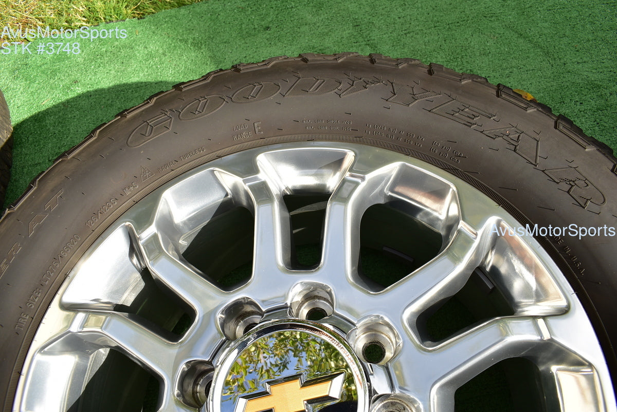 20" Chevy Silverado 2500 3500 LTZ Polished OEM WHEELS TIRES GMC Sierra