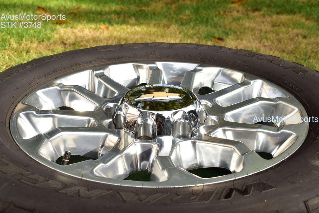 20" Chevy Silverado 2500 3500 LTZ Polished OEM WHEELS TIRES GMC Sierra