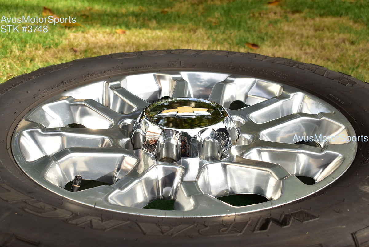 20" Chevy Silverado 2500 3500 LTZ Polished OEM WHEELS TIRES GMC Sierra