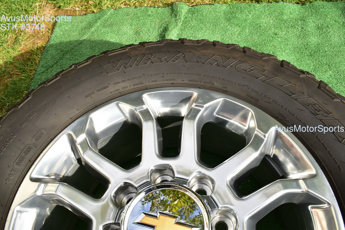 20" Chevy Silverado 2500 3500 LTZ Polished OEM WHEELS TIRES GMC Sierra