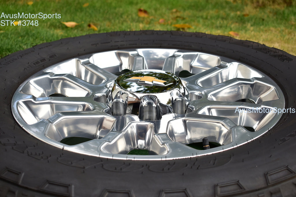 20" Chevy Silverado 2500 3500 LTZ Polished OEM WHEELS TIRES GMC Sierra
