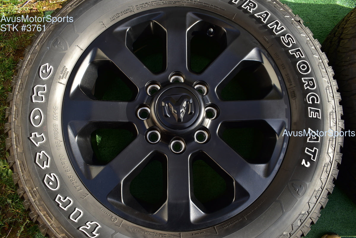 20" Dodge Ram 2500 3500 Midnight Edition OEM Factory Black Wheels Tire 2025 2024