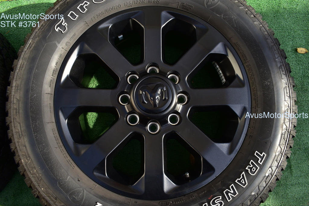 20" Dodge Ram 2500 3500 Midnight Edition OEM Factory Black Wheels Tire 2025 2024