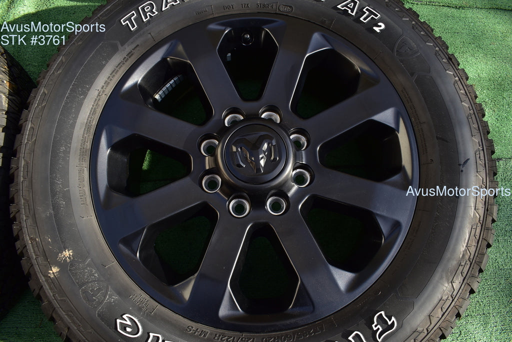 20" Dodge Ram 2500 3500 Midnight Edition OEM Factory Black Wheels Tire 2025 2024