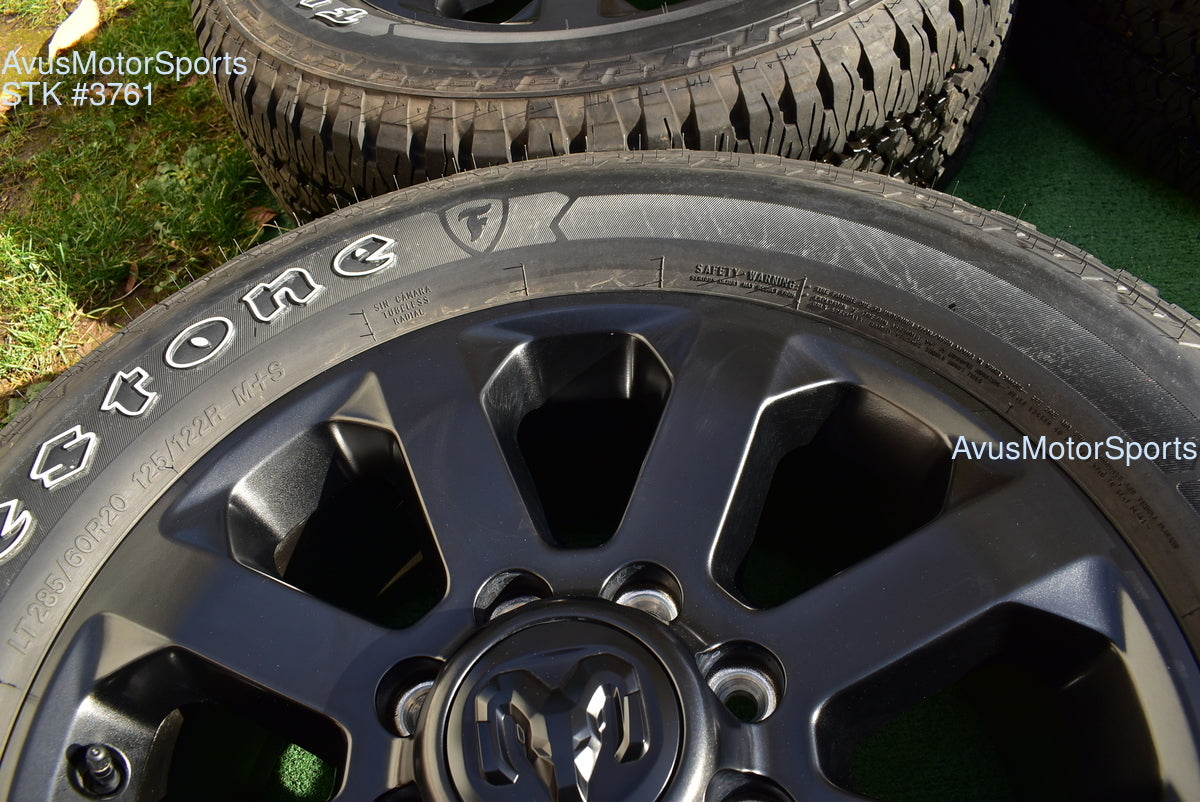 20" Dodge Ram 2500 3500 Midnight Edition OEM Factory Black Wheels Tire 2025 2024