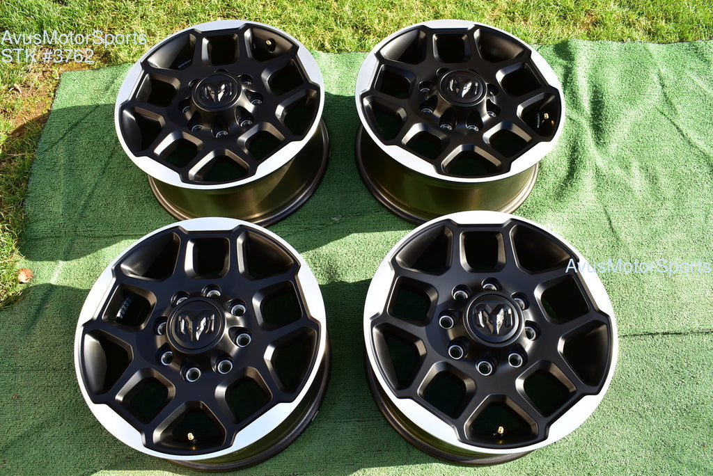 18" Dodge Ram 2500 3500 Laramie OEM Factory Wheels Black 2025 2026