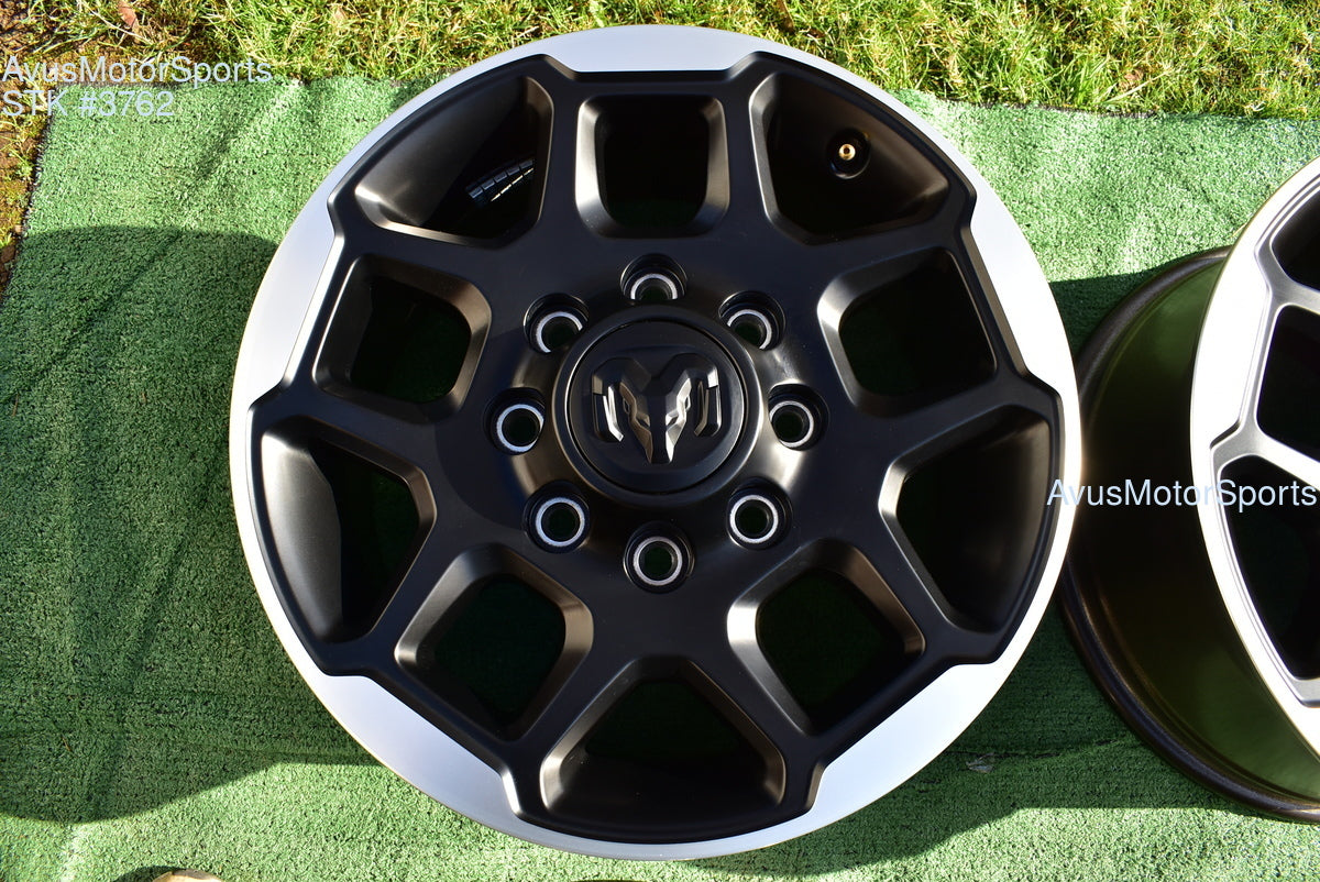 18" Dodge Ram 2500 3500 Laramie OEM Factory Wheels Black 2025 2026