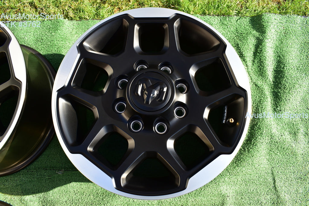 18" Dodge Ram 2500 3500 Laramie OEM Factory Wheels Black 2025 2026