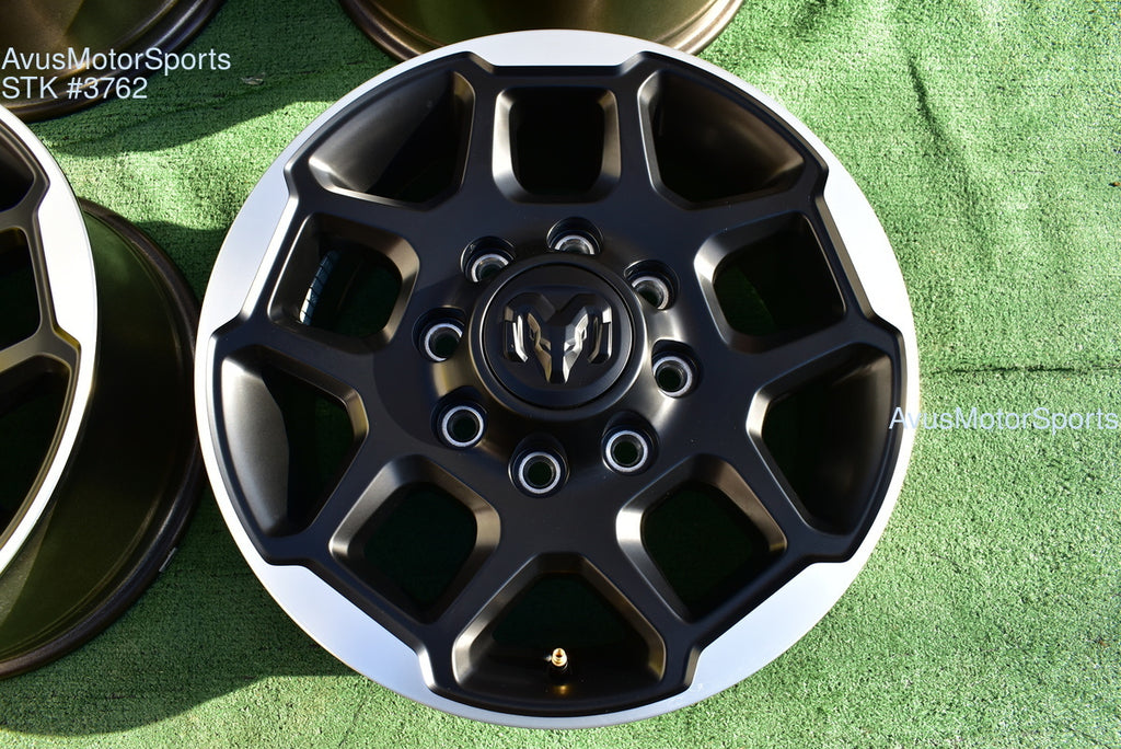 18" Dodge Ram 2500 3500 Laramie OEM Factory Wheels Black 2025 2026