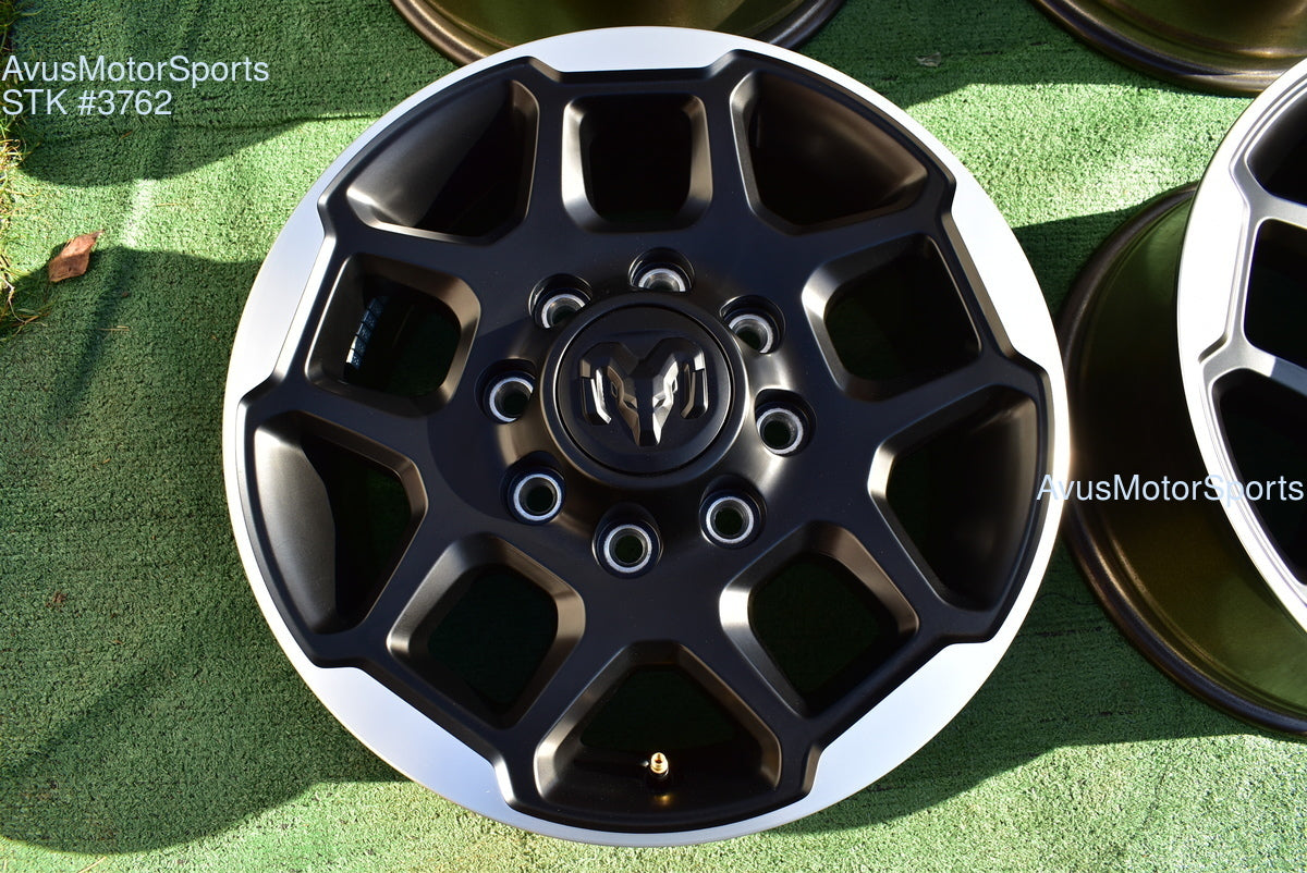 18" Dodge Ram 2500 3500 Laramie OEM Factory Wheels Black 2025 2026