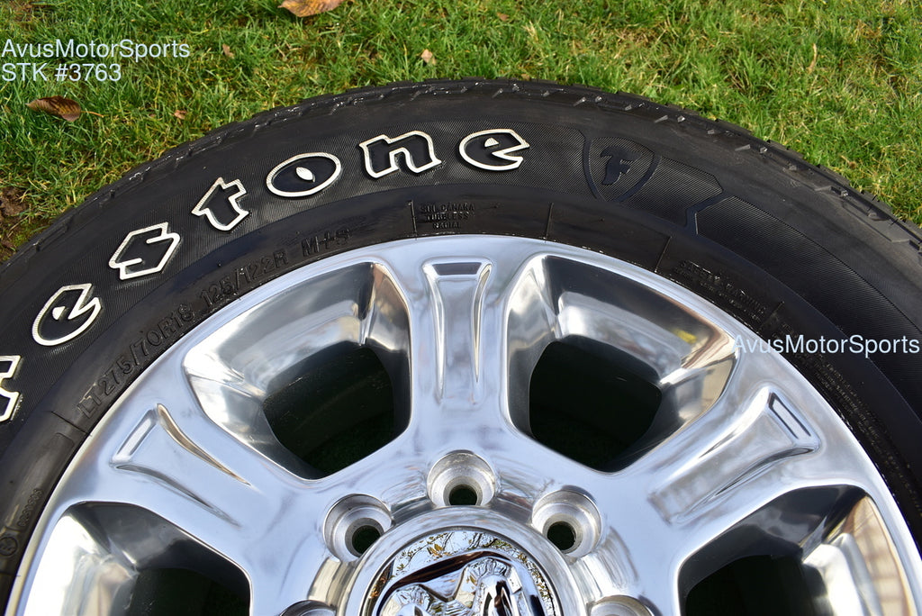 18" Dodge Ram 2500 3500 OEM Factory Polished Wheels Firestone AT2 Tire 2025 2024
