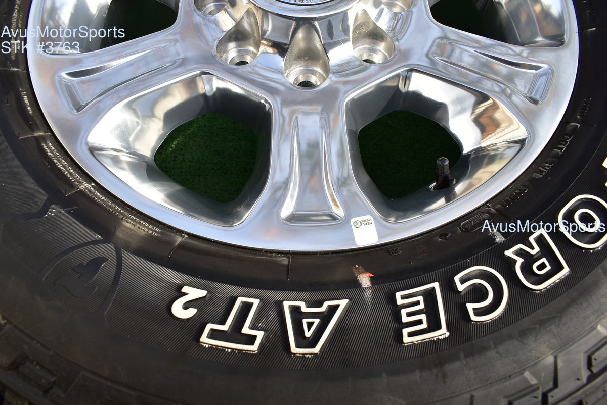 18" Dodge Ram 2500 3500 OEM Factory Polished Wheels Firestone AT2 Tire 2025 2024