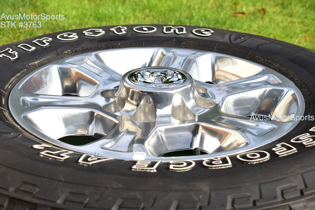18" Dodge Ram 2500 3500 OEM Factory Polished Wheels Firestone AT2 Tire 2025 2024