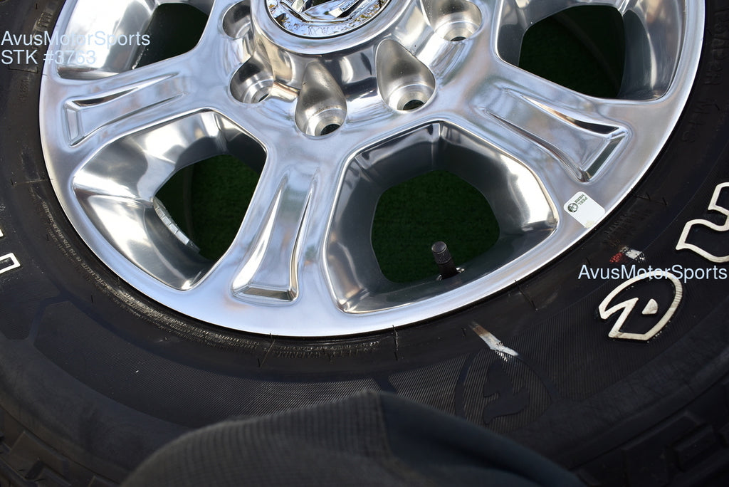 18" Dodge Ram 2500 3500 OEM Factory Polished Wheels Firestone AT2 Tire 2025 2024