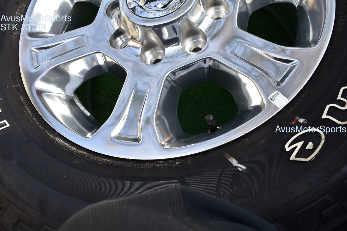 18" Dodge Ram 2500 3500 OEM Factory Polished Wheels Firestone AT2 Tire 2025 2024