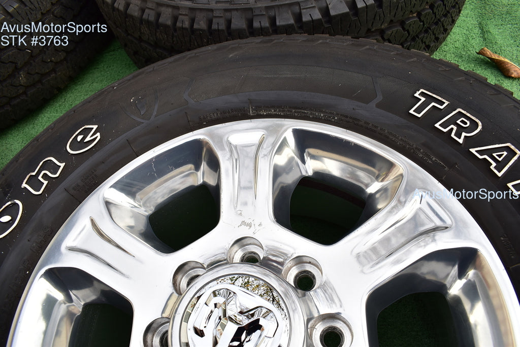 18" Dodge Ram 2500 3500 OEM Factory Polished Wheels Firestone AT2 Tire 2025 2024