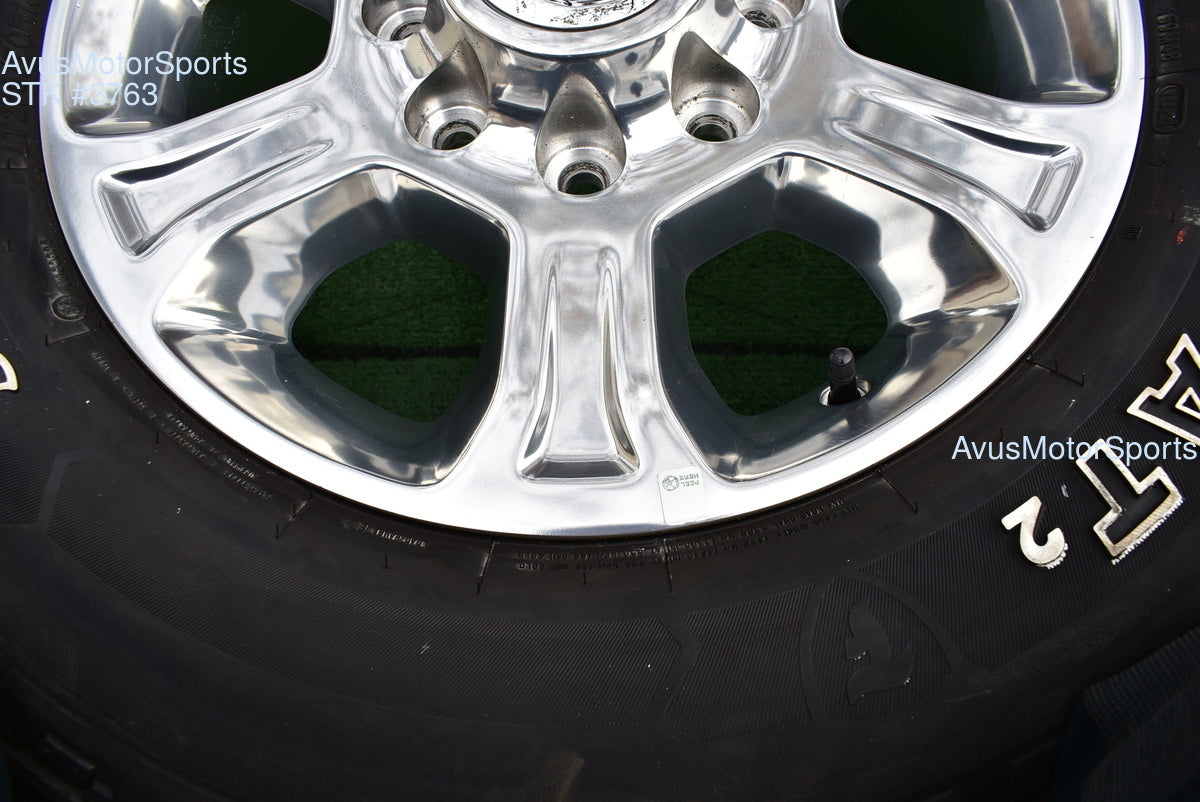18" Dodge Ram 2500 3500 OEM Factory Polished Wheels Firestone AT2 Tire 2025 2024