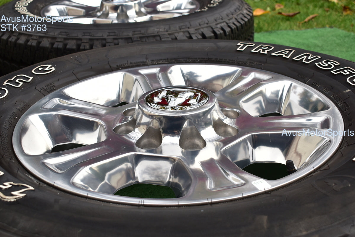 18" Dodge Ram 2500 3500 OEM Factory Polished Wheels Firestone AT2 Tire 2025 2024