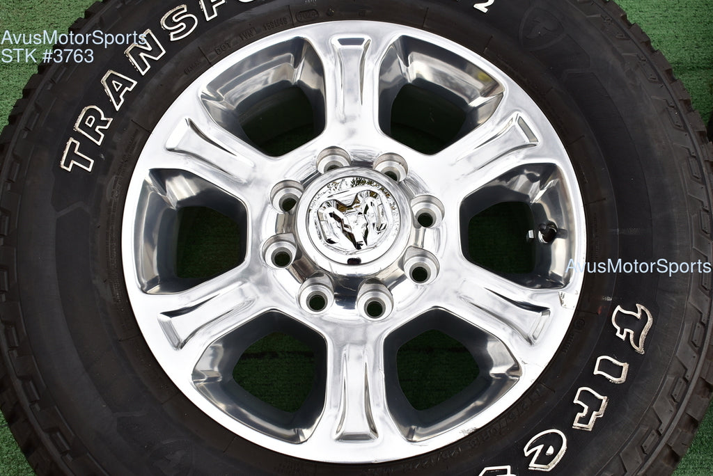 18" Dodge Ram 2500 3500 OEM Factory Polished Wheels Firestone AT2 Tire 2025 2024