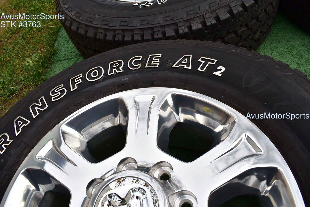 18" Dodge Ram 2500 3500 OEM Factory Polished Wheels Firestone AT2 Tire 2025 2024
