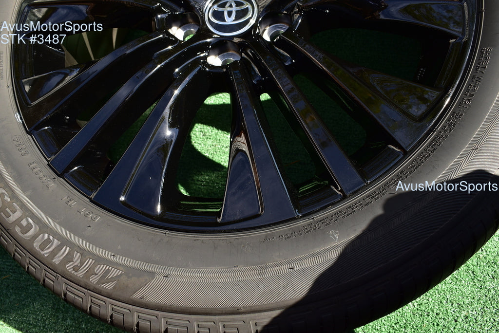 19" Toyota Venza NightShade Edition OEM Factory Black Wheels and tires