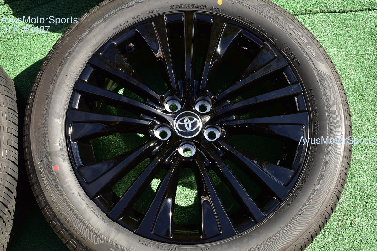 19" Toyota Venza NightShade Edition OEM Factory Black Wheels and tires
