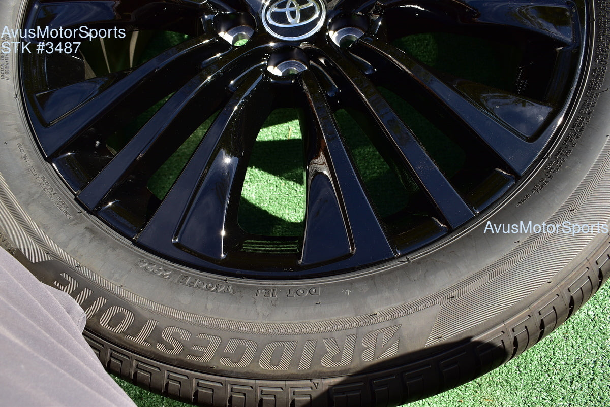 19" Toyota Venza NightShade Edition OEM Factory Black Wheels and tires