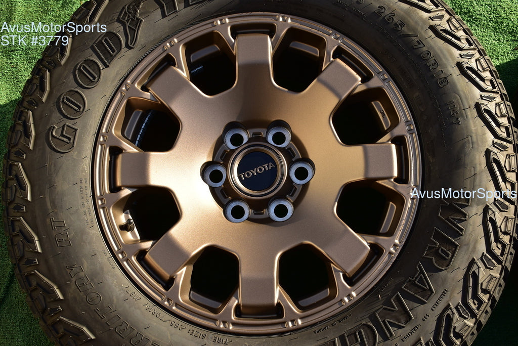 18" TOYOTA TACOMA Trail Hunter OEM FACTORY WHEELS Goodyear Tires fits 2024 2025