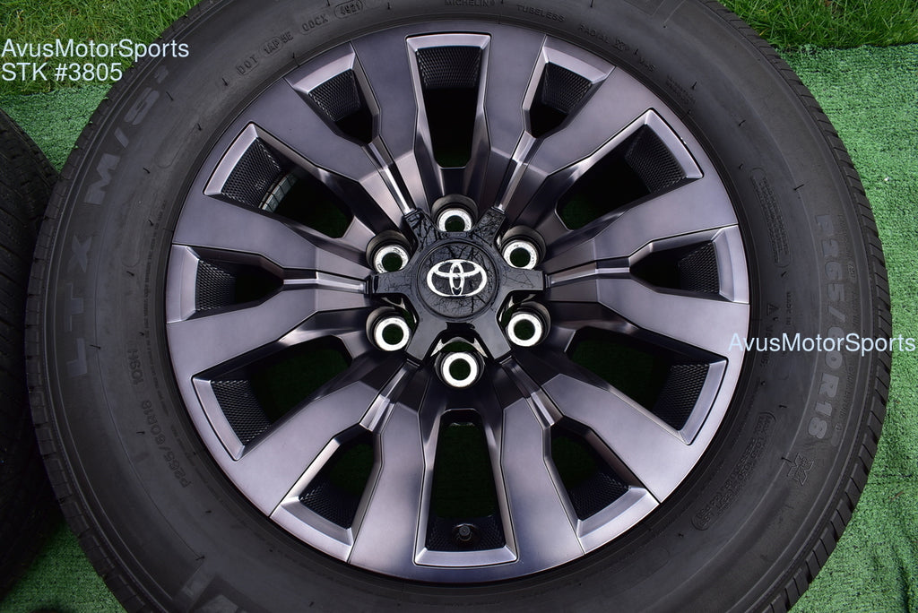18" TOYOTA TACOMA Limited OEM FACTORY Clad Night Shade ED WHEELS Tires 2022