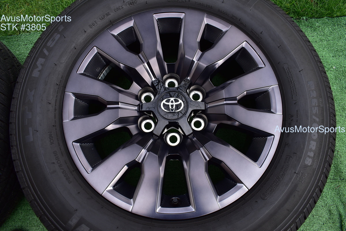18" TOYOTA TACOMA Limited OEM FACTORY Clad Night Shade ED WHEELS Tires 2022