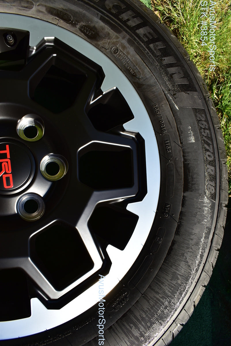 18" TOYOTA 4runner OEM FACTORY TRD Offroad WHEELS MICHELIN Tires Tacoma Tundra