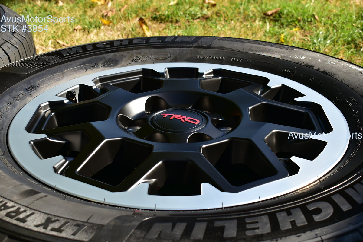 18" TOYOTA 4runner OEM FACTORY TRD Offroad WHEELS MICHELIN Tires Tacoma Tundra