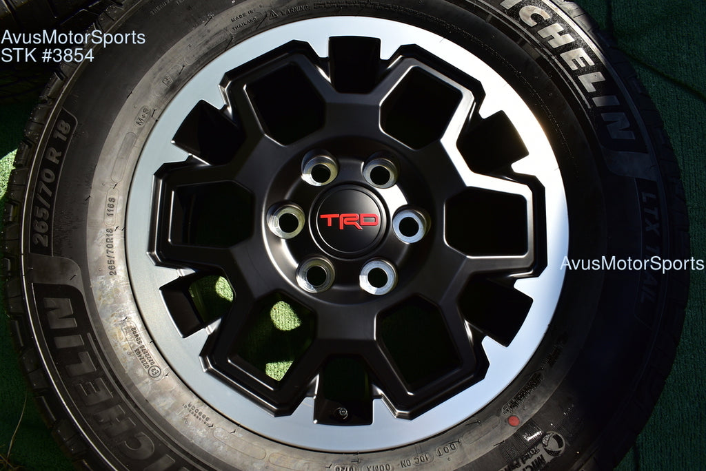 18" TOYOTA 4runner OEM FACTORY TRD Offroad WHEELS MICHELIN Tires Tacoma Tundra