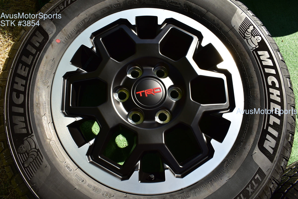 18" TOYOTA 4runner OEM FACTORY TRD Offroad WHEELS MICHELIN Tires Tacoma Tundra